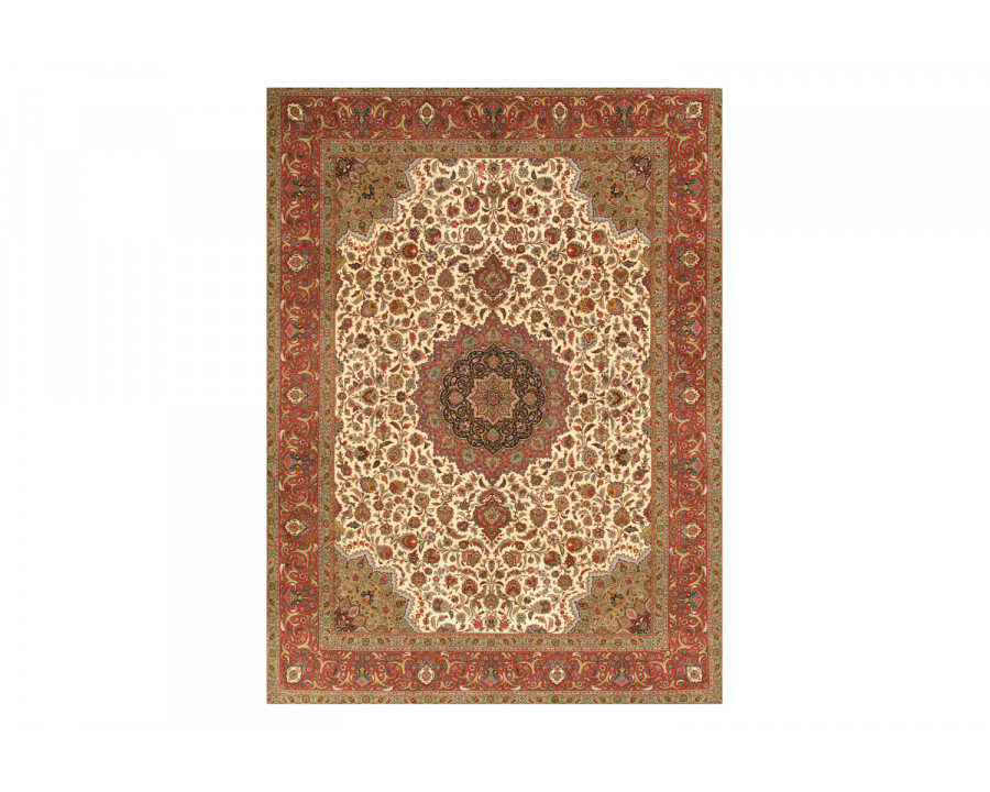 Pasargad - Tabriz Collection Hand-Knotted Silk and Wool Area Rug 118'' x 164'' (020975)