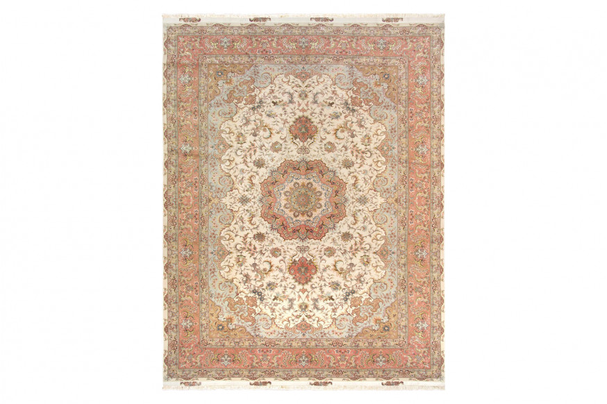 Pasargad™ Tabriz Collection Hand-Knotted Silk and Wool Area Rug 98'' x 140'' (022507)