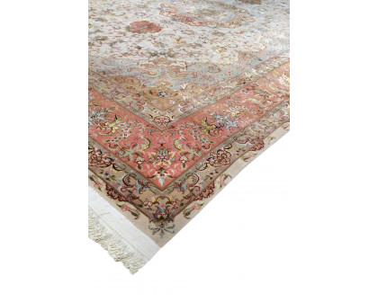 Pasargad™ Tabriz Collection Hand-Knotted Silk and Wool Area Rug 98'' x 140'' (022507)