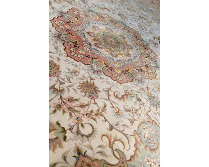 Pasargad™ Tabriz Collection Hand-Knotted Silk and Wool Area Rug 98'' x 140'' (022507)