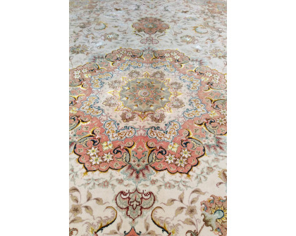 Pasargad™ Tabriz Collection Hand-Knotted Silk and Wool Area Rug 98'' x 140'' (022507)