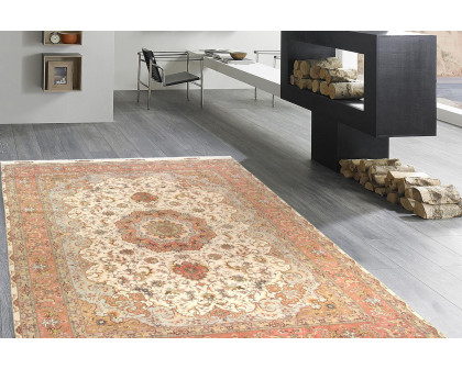 Pasargad™ Tabriz Collection Hand-Knotted Silk and Wool Area Rug 98'' x 140'' (022507)