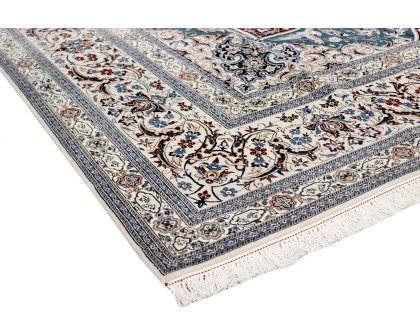 Pasargad - Nain Collection Hand-Knotted Silk and Wool Area Rug 83'' x 127'' (022513)