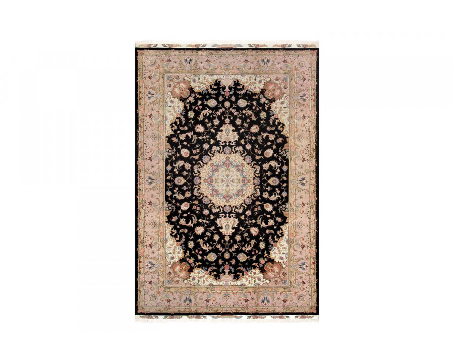 Pasargad - Tabriz Collection Hand-Knotted Silk and Wool Area Rug 78'' x 117'' (023342)