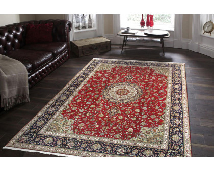 Pasargad - Tabriz Collection Hand-Knotted Silk and Wool Area Rug 118'' x 158'' (025762)