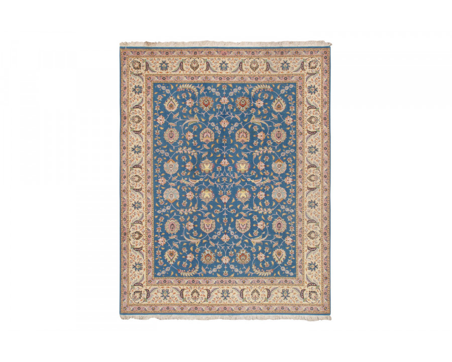 Pasargad - Tabriz Collection Hand-Knotted Silk and Wool Area Rug 79'' x 102'' (025888)