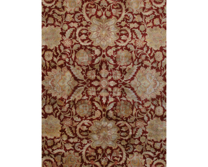 Pasargad - Mogul Art Collection Hand-Knotted Lamb's Wool Area Rug in Red/Black, 123" x 220" (026868)