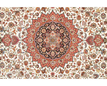 Pasargad - Tabriz Collection Hand-Knotted Silk and Wool Area Rug 119'' x 156'' (027191)