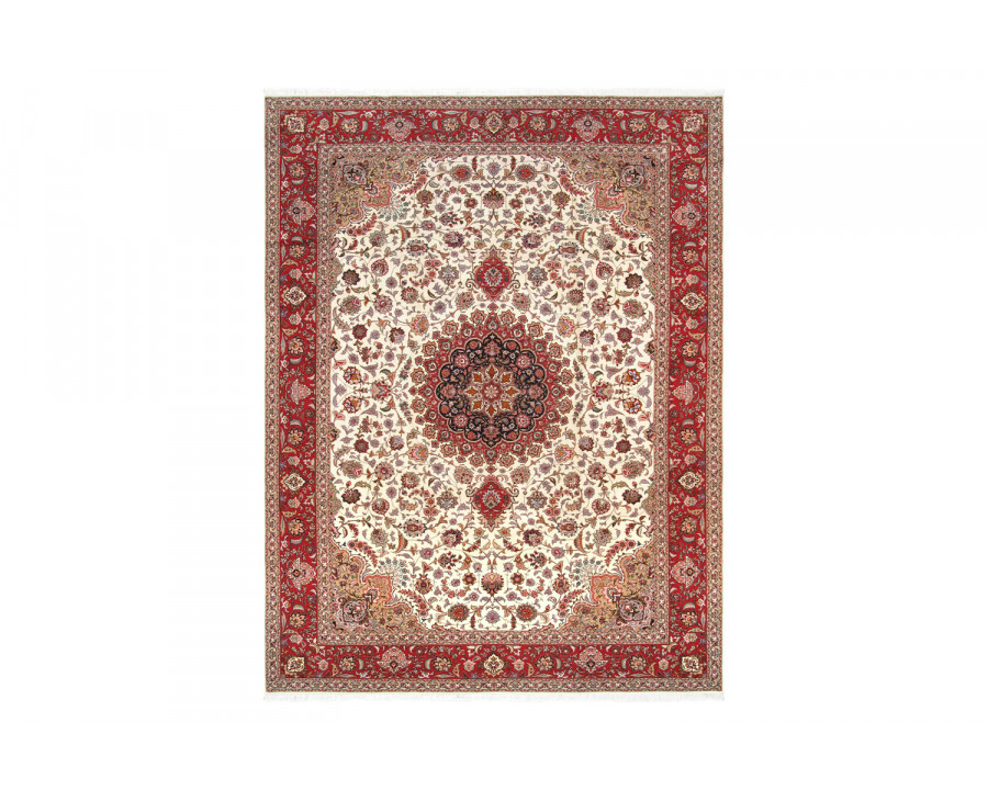 Pasargad - Tabriz Collection Hand-Knotted Multi Lamb's Wool Area Rug 99'' x 138'' (027211)