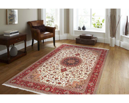 Pasargad - Tabriz Collection Hand-Knotted Multi Lamb's Wool Area Rug 99'' x 138'' (027211)