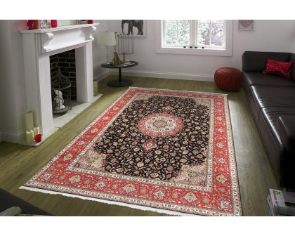 Pasargad - Tabriz Collection Hand-Knotted Silk and Wool Area Rug 118'' x 162'' (027215)