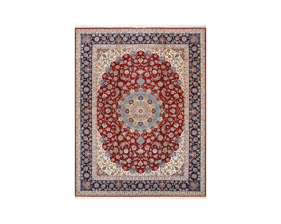 Pasargad Isfahan Hand-Knotted Silk and Wool Rug 122'' x 159'' (027397)