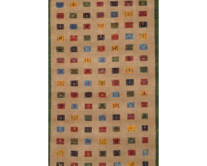 Pasargad Gabbeh Collection Hand-Knotted Lamb's Wool Area Rug 61'' x 86'' (028426)