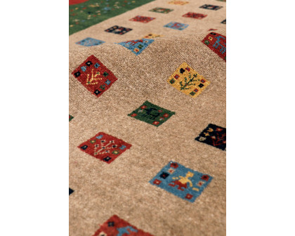 Pasargad Gabbeh Collection Hand-Knotted Lamb's Wool Area Rug 61'' x 86'' (028426)