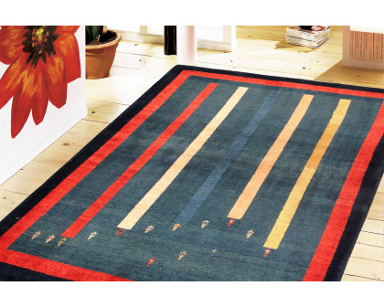 Pasargad - Gabbeh Collection Hand-Knotted Lamb's Wool Area Rug 42'' x 56'' (028433)