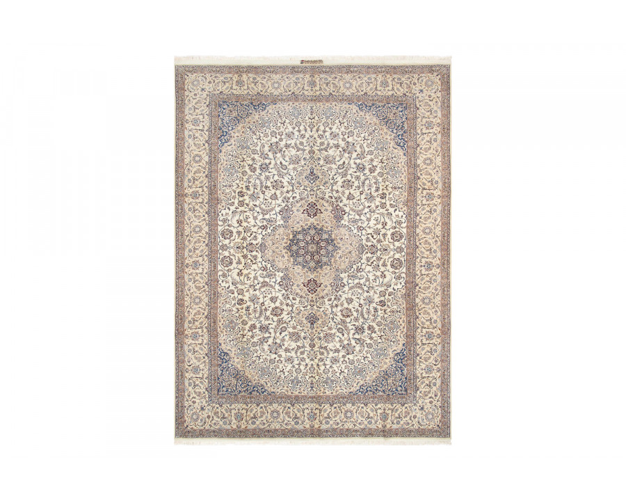 Pasargad - Nain Collection Hand-Knotted Silk and Wool Area Rug 102'' x 144'' (029597)