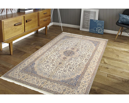 Pasargad - Nain Collection Hand-Knotted Silk and Wool Area Rug 102'' x 144'' (029597)