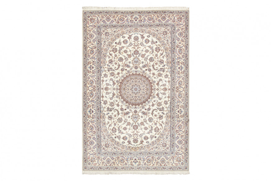 Pasargad™ Nain Collection Hand-Knotted Silk and Wool Area Rug 82'' x 123'' (029642)