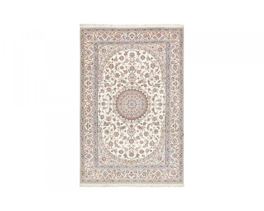 Pasargad - Nain Collection Hand-Knotted Silk and Wool Area Rug 82'' x 123'' (029642)