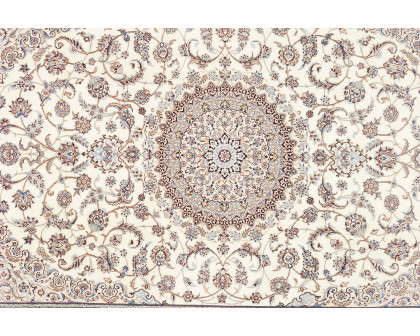 Pasargad™ Nain Collection Hand-Knotted Silk and Wool Area Rug 82'' x 123'' (029642)