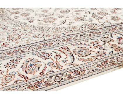 Pasargad™ Nain Collection Hand-Knotted Silk and Wool Area Rug 82'' x 123'' (029642)