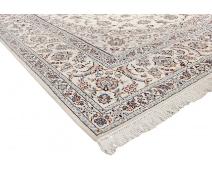 Pasargad™ Nain Collection Hand-Knotted Silk and Wool Area Rug 82'' x 123'' (029642)