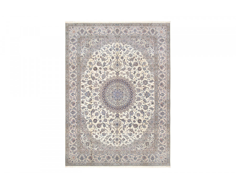 Pasargad - Nain Collection Hand-Knotted Silk and Wool Area Rug 104'' x 145'' (029668)