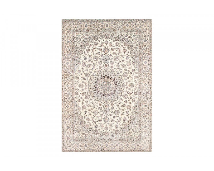 Pasargad - Nain Collection Hand-Knotted Silk and Wool Area Rug 87'' x 129'' (029706)