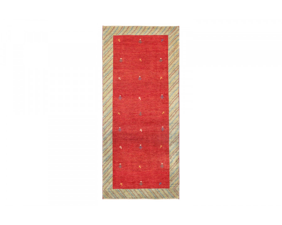 Pasargad - Gabbeh Collection Hand-Knotted Lamb's Wool Area Rug 33'' x 77'' (030233)