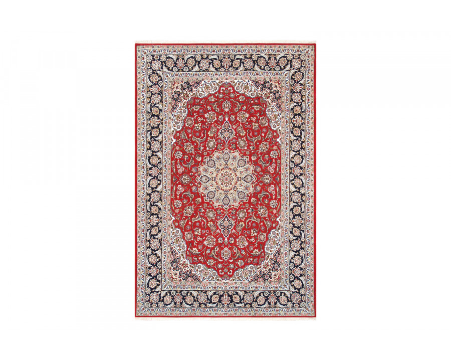 Pasargad - Isfahan Collection Hand-Knotted Silk and Wool Area Rug 60'' x 92'' (032033)