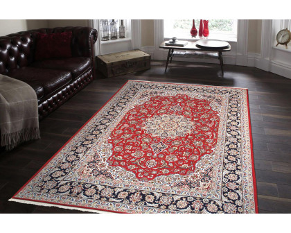 Pasargad - Isfahan Collection Hand-Knotted Silk and Wool Area Rug 60'' x 92'' (032033)