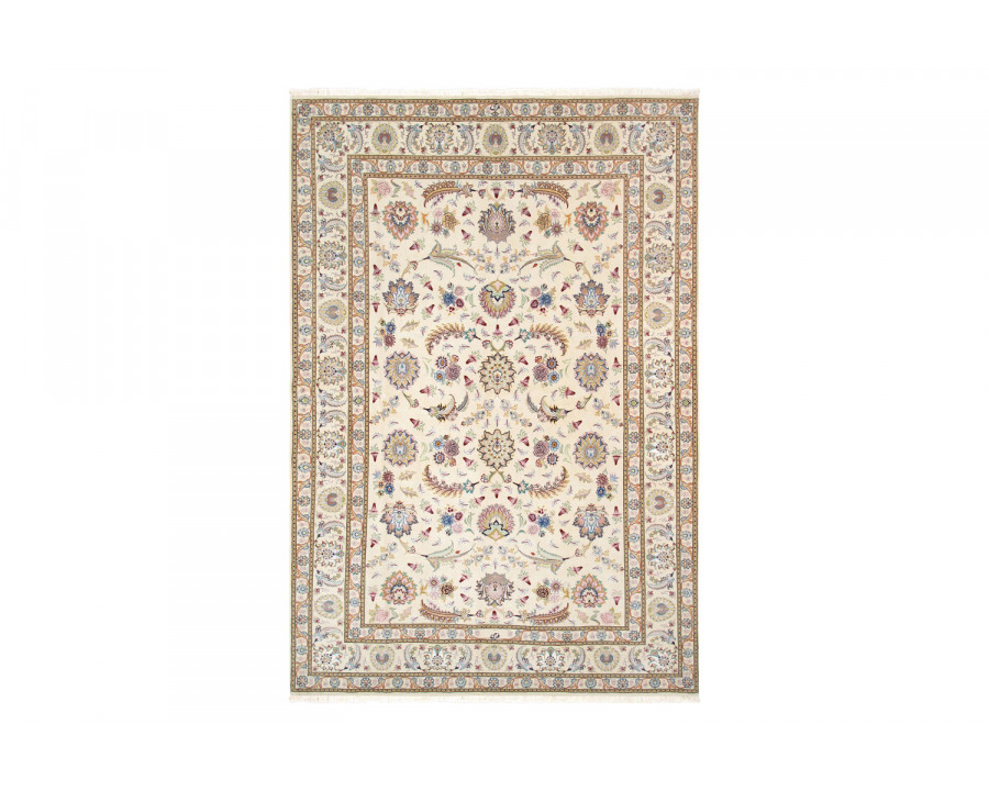 Pasargad - Tabriz Collection Hand-Knotted Silk and Wool Area Rug 66'' x 100'' (032055)