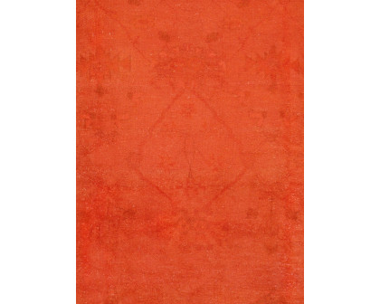 Pasargad - Lahore Collection Hand-Knotted Lamb's Wool Area Rug in Coral/Cobalt, 101" x 135" (037416)