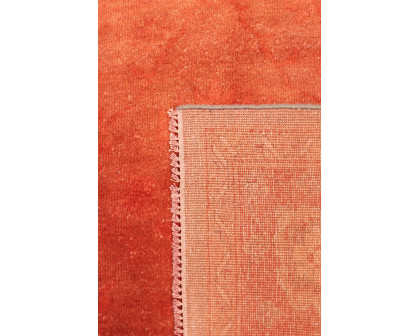 Pasargad - Lahore Collection Hand-Knotted Lamb's Wool Area Rug in Coral/Cobalt, 101" x 135" (037416)