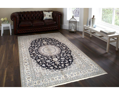 Pasargad - Nain Collection Hand-Knotted Silk and Wool Area Rug 103'' x 145'' (037442)