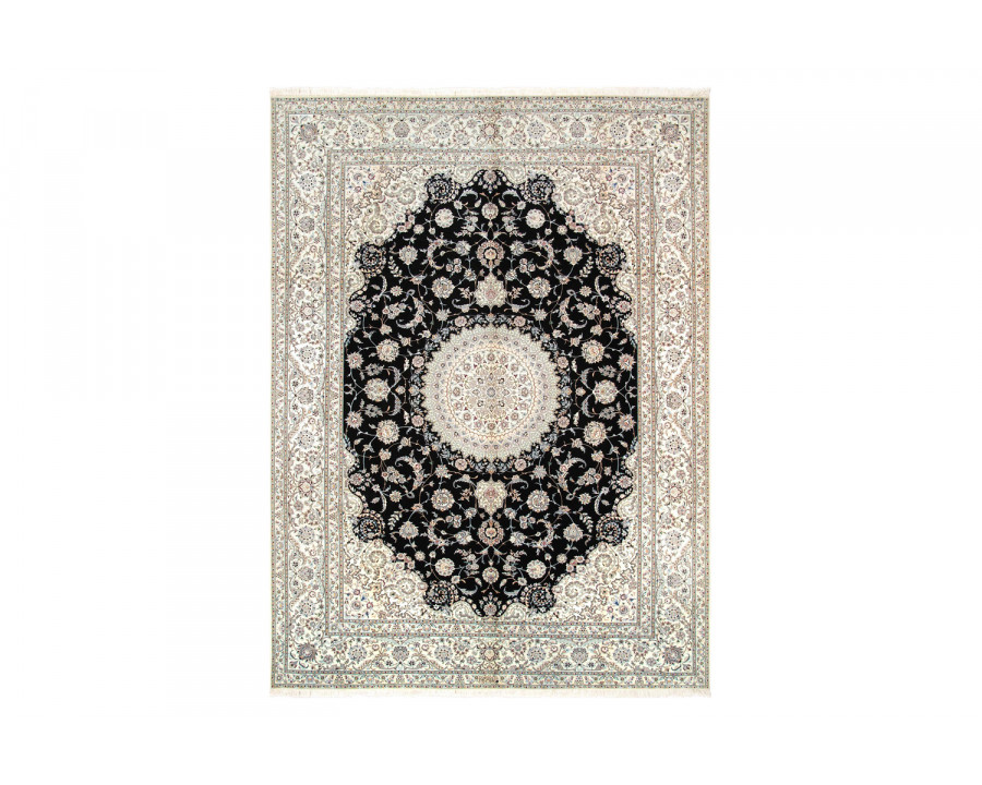 Pasargad - Nain Collection Hand-Knotted Silk and Wool Area Rug 101'' x 138'' (037444)