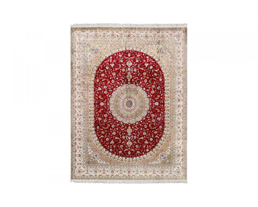 Pasargad - Tabriz Collection Hand-Knotted Pure Silk Area Rug 108'' x 144'' (037472)