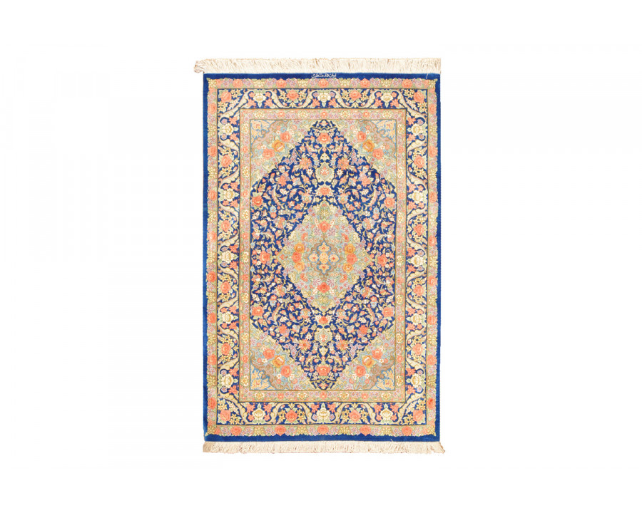 Pasargad - Qum Collection Hand-Knotted Pure Silk Area Rug 30'' x 47'' (038014)