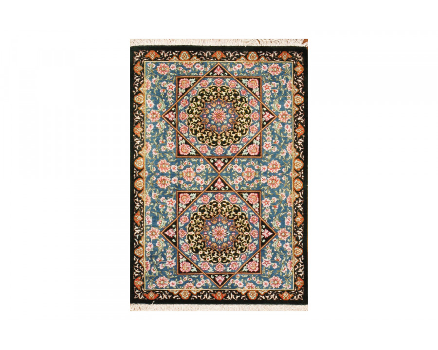 Pasargad - Qum Collection Hand-Knotted Pure Silk Area Rug 22'' x 32'' (038039)