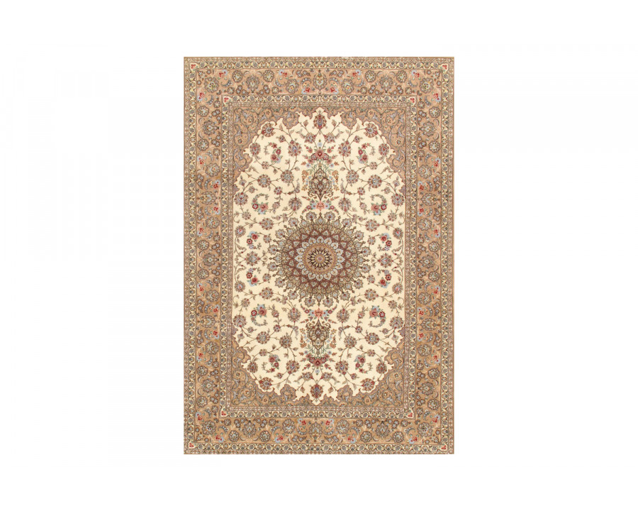 Pasargad - Isfahan Hand-Knotted Silk and Wool Area Rug 81'' x 122'' (038413)