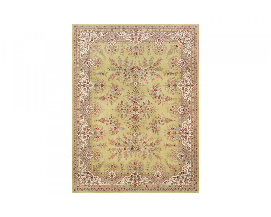 Pasargad Tabriz Collection Hand-Knotted Silk and Wool Area Rug 103'' x 139'' (038931)