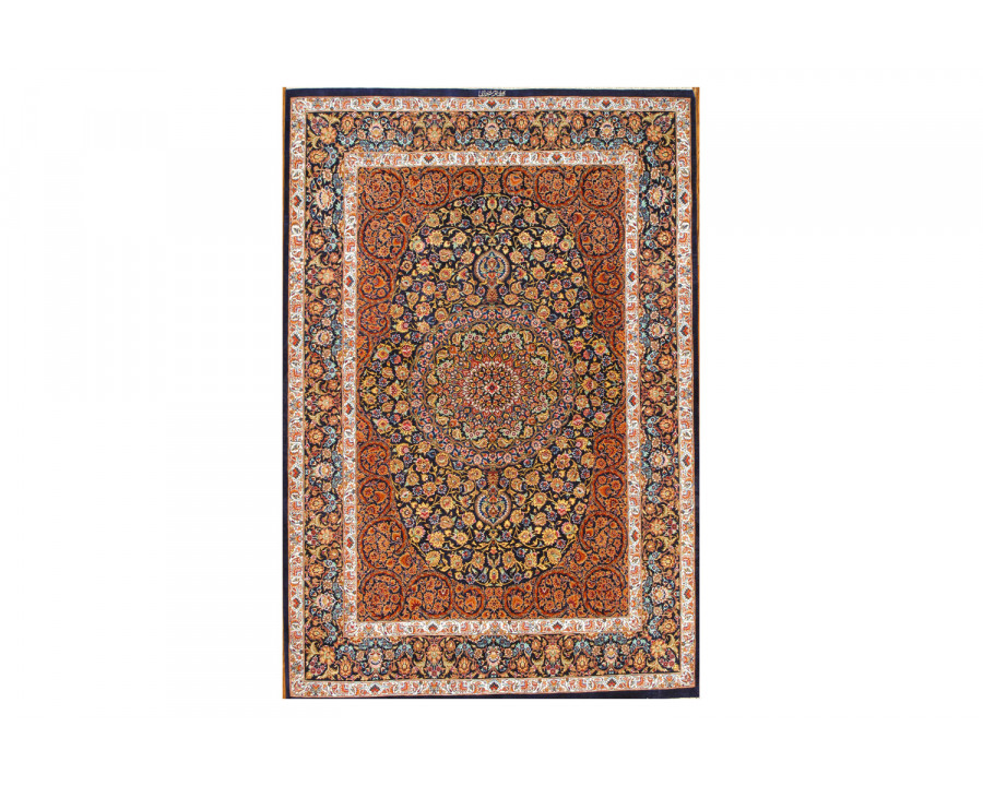 Pasargad Qum Collection Hand-Knotted Pure Silk Area Rug 54'' x 80'' (039054)