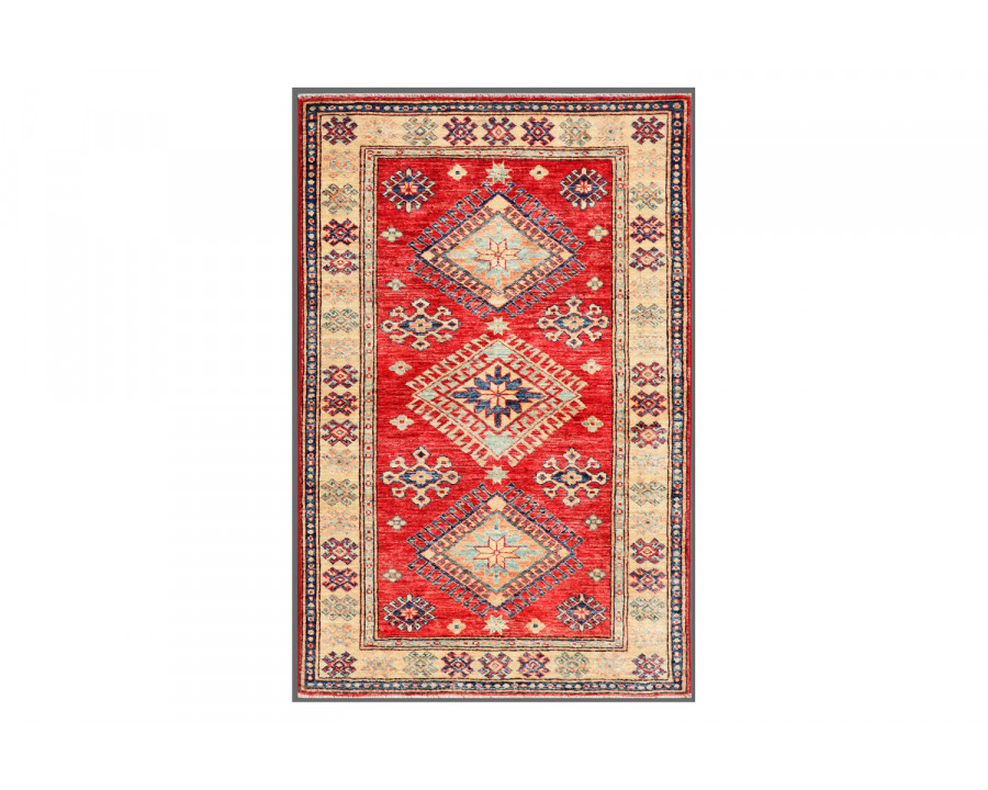 Pasargad - Kazak Collection Hand-Knotted Lamb's Wool Area Rug 38'' x 57'' (039986)