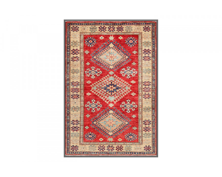 Pasargad - Kazak Collection Hand-Knotted Lamb's Wool Area Rug 39'' x 57'' (039987)