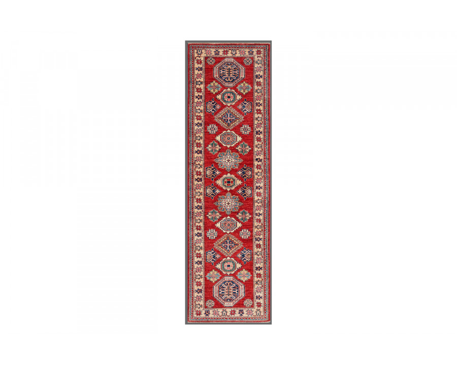 Pasargad Kazak Collection Hand-Knotted Lamb's Wool Runner 30'' x 102'' (039993)