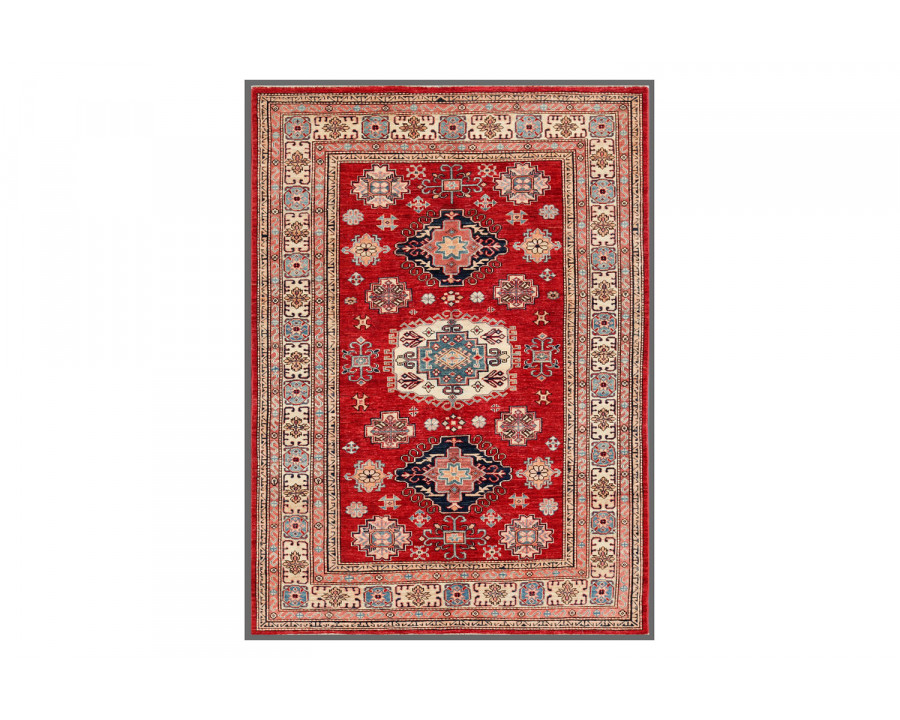 Pasargad - Kazak Collection Hand-Knotted Lamb's Wool Area Rug 56'' x 78'' (040015)