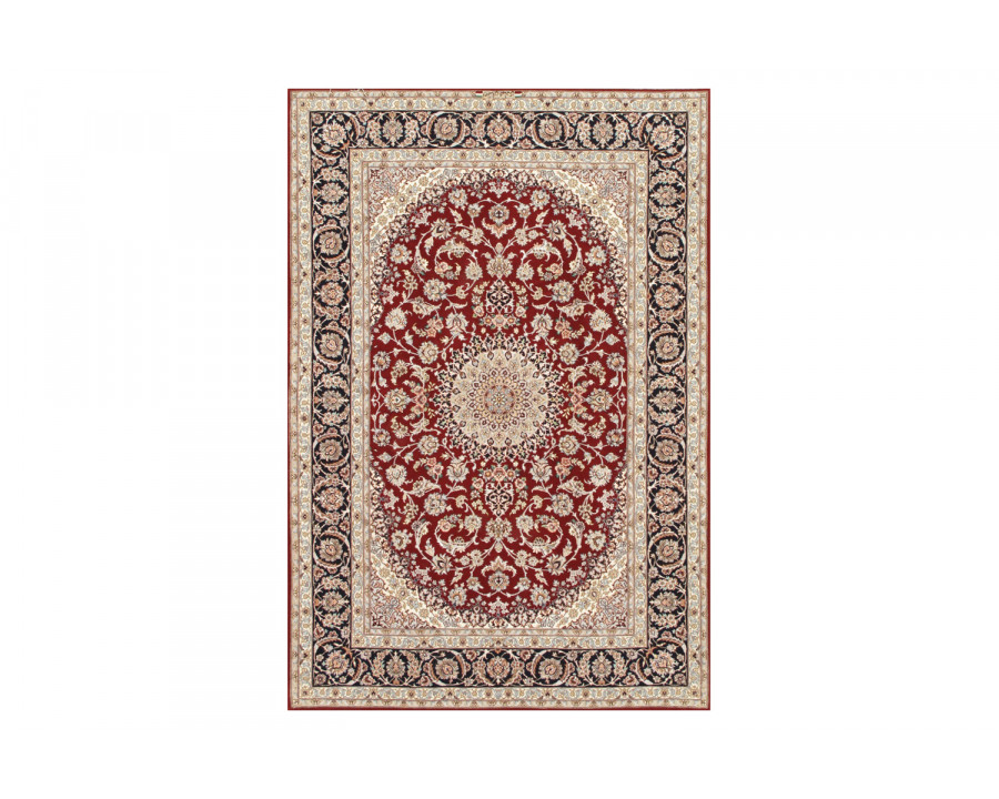 Pasargad - Isfahan Collection Hand-Knotted Silk and Wool Area Rug 62'' x 92'' (042112)