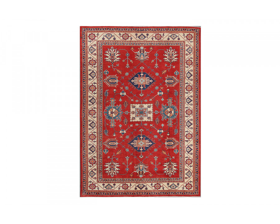 Pasargad Kazak Collection Hand-Knotted Lamb's Wool Area Rug 99'' x 141'' (042521)