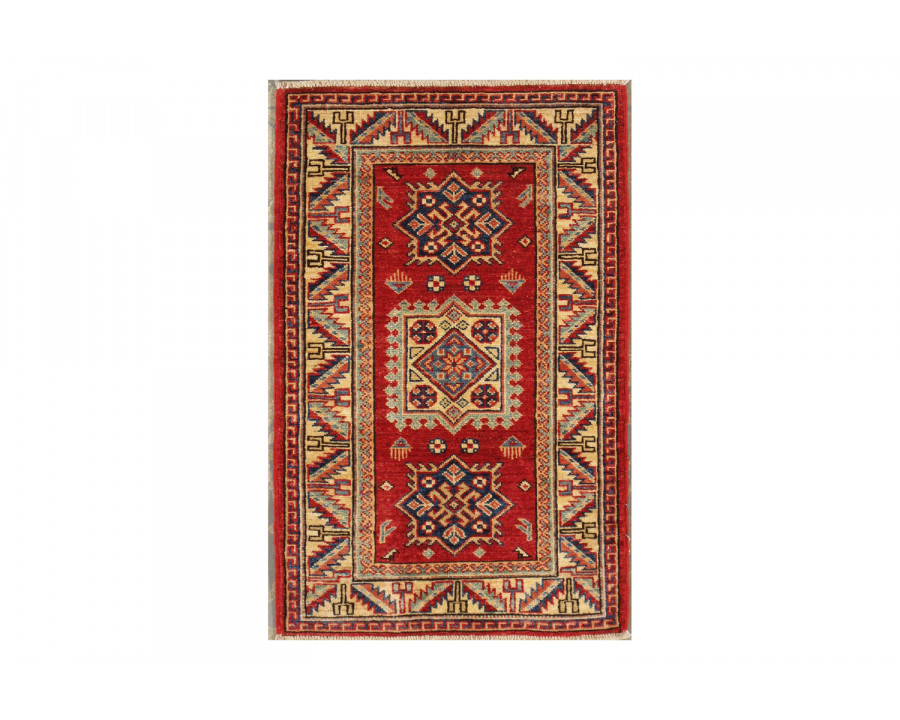 Pasargad - Kazak Collection Hand-Knotted Lamb's Wool Area Rug 24'' x 35'' (043777)