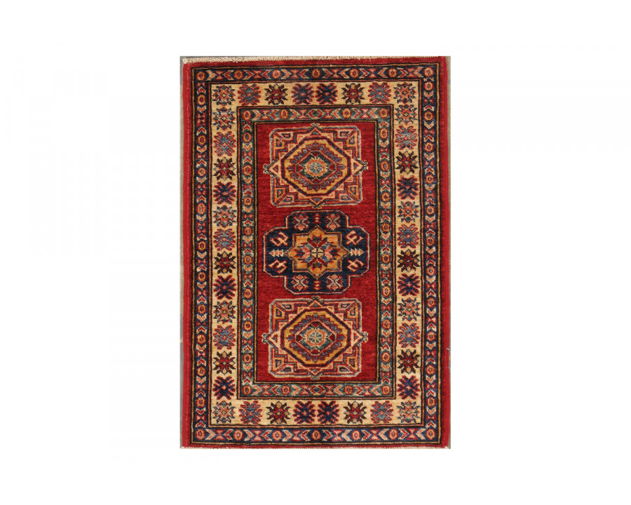 Pasargad - Kazak Collection Hand-Knotted Lamb's Wool Area Rug 24'' x 34'' (043780)